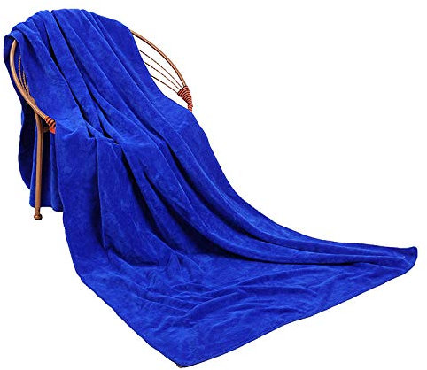 Wickelbadetücher Großes Badetuch, bequemes hautfreundliches Badetuch, saugfähiges Badetuch, Badetuch für zu Hause, großes Handtuch, weiches Betttuch für den Schönheitssalon, dunkelblau, 180 cm * 80 c