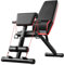 Multifunktionale faltbare Hantelbank - 6-in-1 Heim-Fitness-Stuhl mit Premium-Stahlrahmen, weichem Kissen und verstellbaren Funktionen