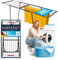 Garrandt Tendedero con alas – Tendedero Inspirador con Superficie de Secado de 18 m, diseño XXL en Azul, para amas de casa, hogar, tendedero Exterior, Ahorra Espacio (Negro Phoenix)