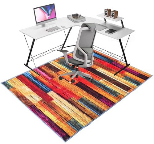 QYJBOUU Tappeto Salvapavimento Antiscivolo, Tappetino Protettivo per Sedia da Ufficio, Tappeto Sedia Gaming, Tappeto per Sedia con Ruote, 60 x 70 cm Tappetino Pavimenti per Parquet e Piastrelle