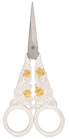 Tijeras de bordado, tijeras artesanales de acero inoxidable de 4,5 pulgadas con mango ergonómico, herramienta de corte de precisión para aplicaciones de costura y corte de hilo
