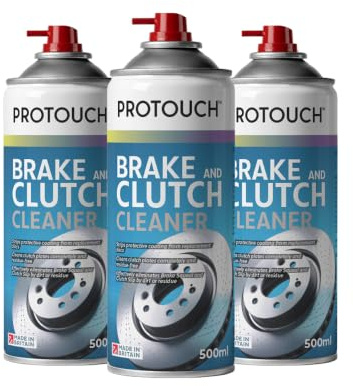 PROTOUCH 3x Brake and Clutch Cleaner 500ml | Disc Brake Cleaner Removes Oil, Grease and Brake Dust | Improves Braking Efficiency | For Cars, Motorcycles & Bicycles