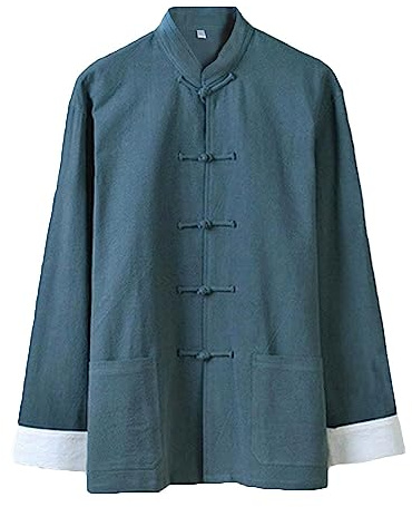 G-LIKE Kung Fu Uniform Clothing - Chinese Traditional Qi Gong Martial Arts Wing Chun Shaolin Tai Chi Taekwondo Training Cloths Apparel Clothing for Man Women Arthritis - Fiberflax (Green, XXL)