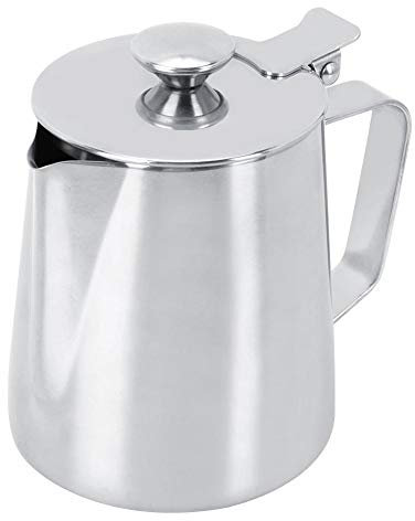 Tazza per Latte in Acciaio Inossidabile 350ml Bricco da Latte Tazza di misurazione Tazza di schiuma di latte con manico per caffè e Latte Art