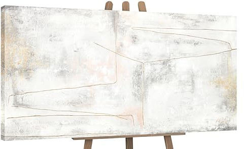 YS Cuadros pintados a mano abstractos Cinta de oro Art Cuadros para salon al oleo | pintura de arte pintada a mano 160x80 cm