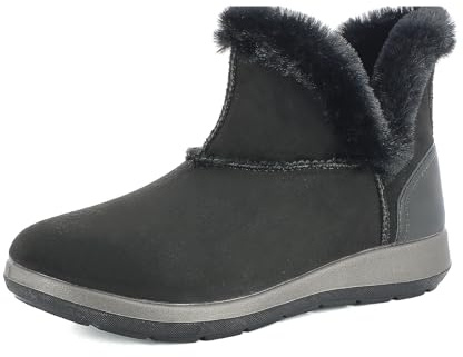 inblu PantoSCARPE Stövlar med Faux päls, Kvinna, Svart, 36 EU, Svart, 36 EU