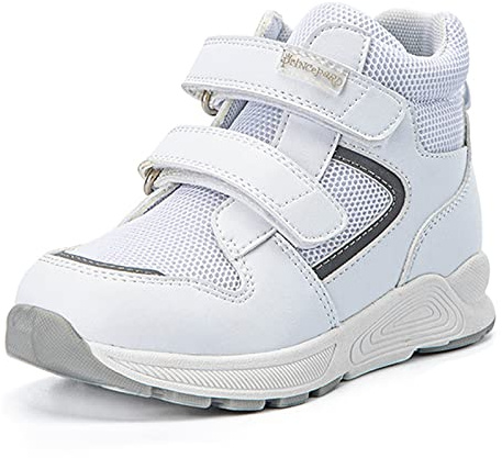 Zapatos ortopédicos para niños pequeños,Zapatillas Altas Informales con Soporte para el Arco y el Tobillo,Suelas Antideslizantes,mejoran los pies Planos y el pie en valgo/varo de los niños