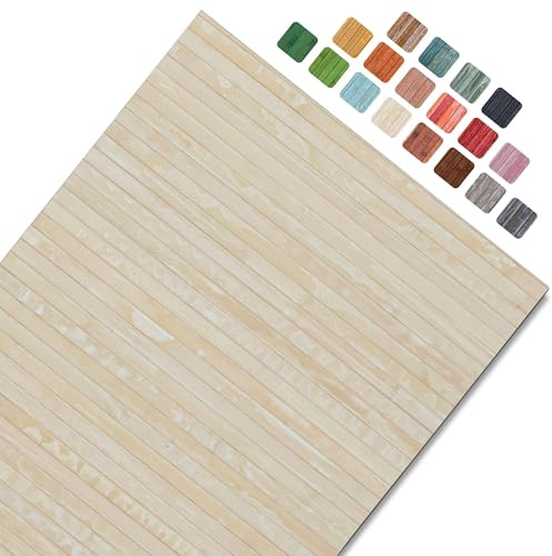 CosìCasa Halkfri bambu köksmatta – kökslöpare vattenavvisande, lätt att rengöra | halkfri köksmatta tvättbar i metervara – bambumatta (grädde, 50 x 230 cm)