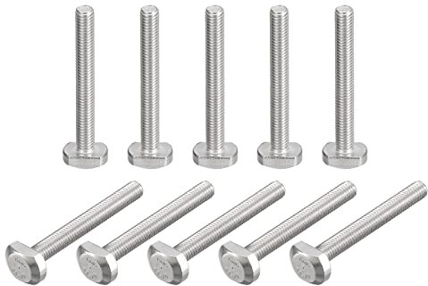 QUARKZMAN T-Ranura Perno, 10 uds M5x40mm T Ranura Inserción Perno Deslizantes Pernos 304 Inoxidable Acero T Forma Tornillos para T Carril