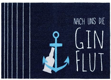 rutschfeste Fußmatte innen Türvorleger - Pflegeleichte Schmutzfangmatte waschbar Fußabtreter Polyamid - Homelike Sauberlaufmatte 40x60 cm blau