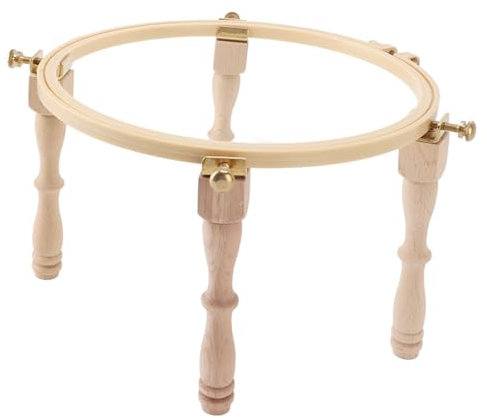 Soporte para Bastidor de Bordado, Bastidor de Bordado de Madera de Haya con Ajuste de Altura Pulido Fino Soporte para Bastidor de Bordado Fácil de Usar con 4 Patas