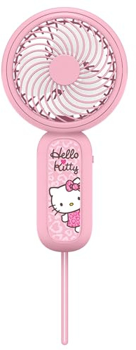 OTL Technologies Ventilateur à main portable Hello Kitty avec batterie rechargeable rose et or