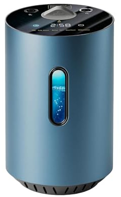 GERAZAHO Generatore di Acqua idrogenata da 225 ml/min, Macchina per inalazione di idrogeno a Doppia Porta, Elevata purezza al 99,99%, elettrolisi PEM, per casa, Viaggio/Auto