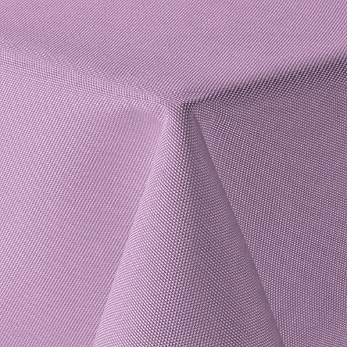 Leinen Optik Tischdecke Eckig 130x340 cm Flieder Hell Lila · Eckig Farbe & Größe wählbar mit Lotus Effekt - Wasserabweisend