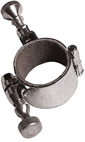 Soporte atril de trombón Ø19.5 mm abierto con bisagra . Niquelado