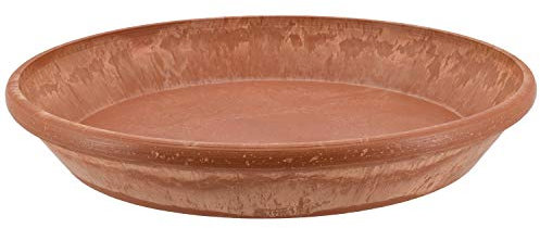 Arcadia Garden Products PSW Pot Collection Plant Saucer Drip Tray, Durable Water Tray for Indoor and Outdoor Flower Plant Pots and Planters, 14-inch, Terra Cotta Marble Color