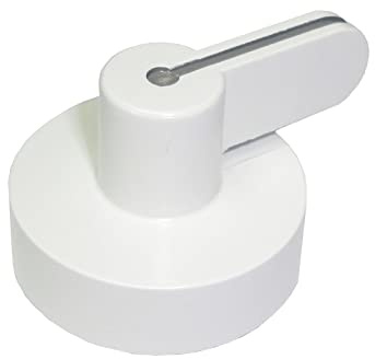 Franza - Manopola per cucina piano cottura a gas per Smeg con incastro perno Ø 8 mm. in plastica bianca - M5328 (1 pezzo)