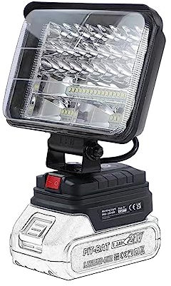 KATSU FIT-BAT 21V Cordless LED Work Light 5 Inch Portable Flashlight Emergency Lamp with USB Charging Port for Job Site Garage Car Repairing Camping, No Battery and Charger