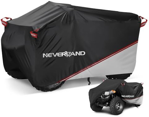 Neverland Housse de Protection pour Quad Moto ATV Extérieure, Bache Quad, Imperméable Couverture avec Bandes Réfléchissantes Résistan à Pluie Poussière Vent Neige Anti-UV, 256 x 110 x 120cm