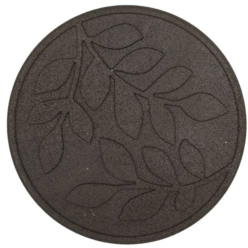 Nicoman Leaf - Piastrelle da Giardino in Gomma Riciclata, Resistenti, Resistenti, per Esterni, Diametro 46 cm, Set da 1