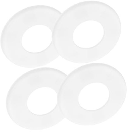 NULYLU Escalier De Piscine en Tube Blanc Rosaces pour Échelle De Piscine Installation Facile Design Rond Fendu