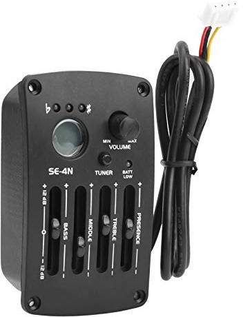 EQ Equalizer Pickup Akustisk Gitarr 4-bands Förförstärkare Musikinstrumenttillbehör SE4N - Högkvalitativ 4-bands Pickup för Akustisk Guitar med Equalizer-förförstärkare -