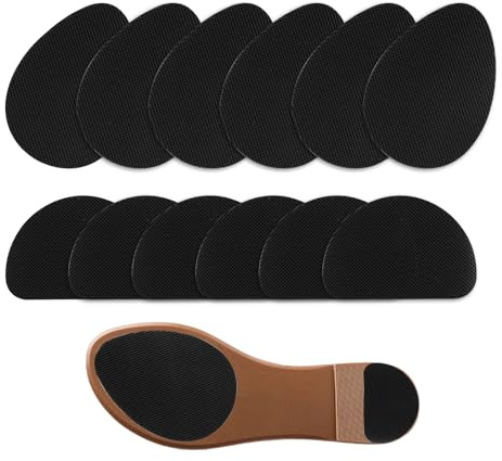 NYVOR 12 Pièces Patin Antiderapant Chaussure, Auto-Adhésives Protections Antidérapantes pour Semelles de Chaussures, Patin Réduction du Bruit Autocollants pour Protéger Chaussures Plates Talons Hauts