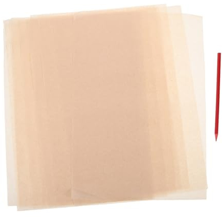 STOBAZA Carta da Trasferimento per Ceramica Beige 10 Fogli Precisione per Disegno e Compatibilità Versatile per Applicazioni in Argilla e Porcellana