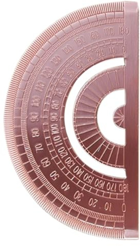 Goniometro Matematico - Strumento Didattico - Righello A Semicerchio In Metallo,Per Ingegneria, Scuola, Studenti, Disegno Tecnico, Falegnameria, Costruzione