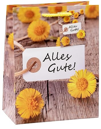 TSI 82015 – 3 bolsas de regalo, alles Gute, 3 unidades, tamaño: mediano (23 x 18 x 10 cm)