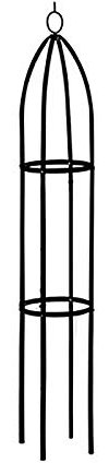 VKTY Obélisque de jardin de 140 cm de haut, support en métal pour plantes grimpantes, roses et plantes