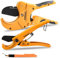 DOMINOX Pipe Cutter, 64mm (2 1/2'' O.D.) +26mm+Deburring Tool (3 Set), Professional Cutting PEX, PVC and PPR Pipe, SK5 Blade and Aluminum Alloy Body, One-Hand Rapid Cutting Tool for The Pipe