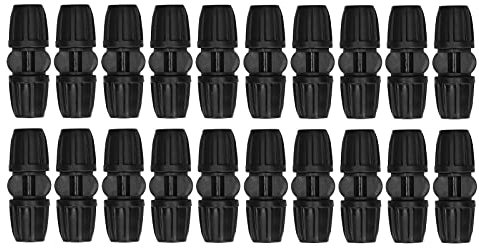 Connecteur de tuyau droit EVTSCAN 8/11 avec raccords d'irrigation de connecteur de tuyau d'arrosage de verrouillage (20 pièces)