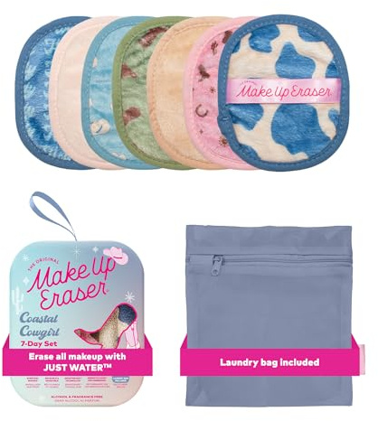 The Original MakeUp Eraser 7-Day Set, Erase All Makeup with Just Water, Including Waterproof Mascara, Eyeliner, Foundation, Lipstick, Sunscreen, and More! Coastal Cowgirl, 7ct.