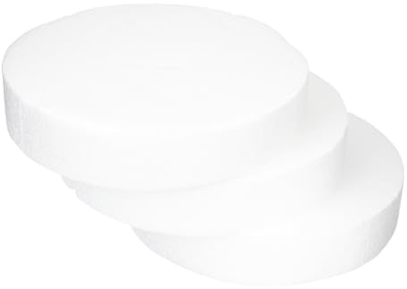 Foam Cake Flower Foam Brick Discs White 3pcs DIY Crafts