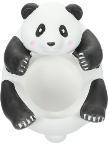 PRETYZOOM Bougeoir Panda en Plâtre Décoratif Support Stable pour Bougie Chauffe-Plat Chandelier De Table 3.94X3.15X1.97 Pouces pour Mariage Anniversaire Salon Bureau