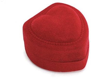 YOUNAFEN Boîte à bague de fiançailles rouge en forme de cœur - Boîte d'emballage pour bijoux - 45 cm x 4,2 cm x 3 cm