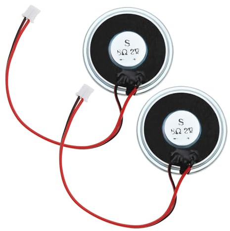 YINETTECH 2 Pezzi Altoparlante Magnetico Altoparlante Di Forma Rotonda Da 2 W 8 Ohm Con Connessione JST-PH2.0 Micro Altoparlante Interno Da 40 Mm Di Diametro Con Cavo