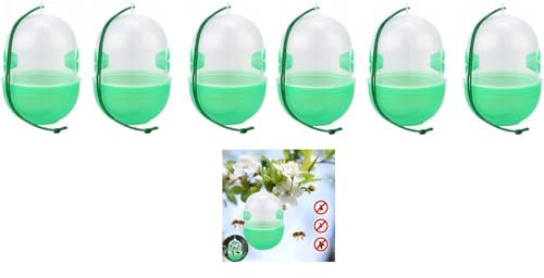 Lot de 3 ou 6 pièges à guêpes sans produits chimiques - Effet à 360 ° - Piège à moustiques - Piège à guêpes à suspendre (6 pièces)