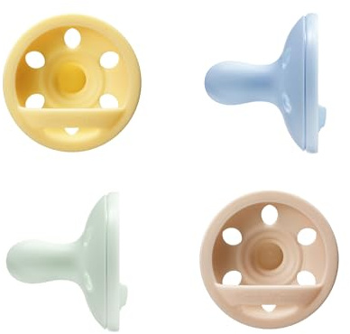 Tommee Tippee Chupete anatómico ligero, 0-6m, paquete de 4, diseño ligero de silicona de una sola pieza, tetina simétrica