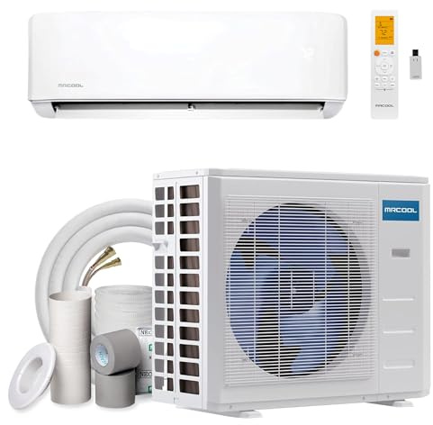 MRCOOL 9000 BTU 115V Ductless Inverter Mini Split Air Conditioner & Heat Pump System, 5th Gen DIY - Wall-Mounted AC Unit w/ Heating and Cooling for Home, Office & Commercial Space