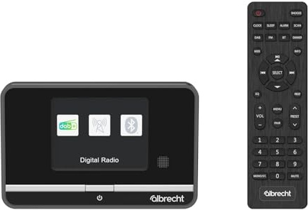 Bordsradio Albrecht DR 521 DAB+, FM inkl. fjärrkontroll, Väckningsfunktion Svart