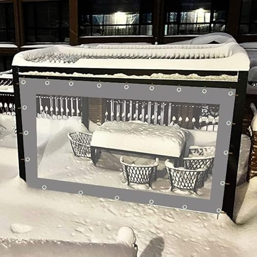 Cortinas transparentes de tamaño personalizado para patio, impermeables, paneles laterales transparentes para porches, salas de pantalla y cenadores, resistentes a la intemperie, privacidad al aire