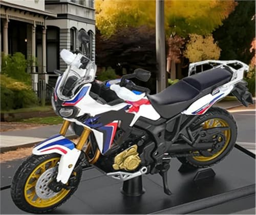 Leksaksmotorcykel Diecast Metal För Model 1/18 Collection Present till För Honda för Africa Twin DC(Vit)