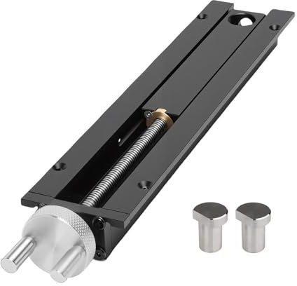 Jeanoko Woodworking Table End Vise, Solid Aluminum Alloy with Stainless Steel Screw and Hand Wheel Design, Quick Shift Inertial Vise Clamp, for Drilling Cutting Gluing