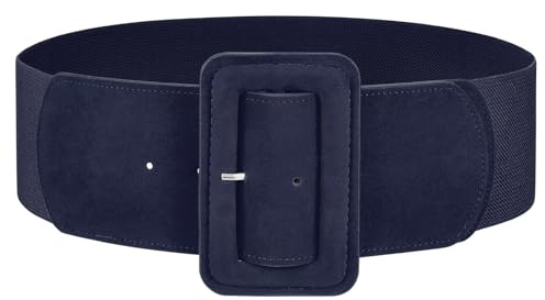 JasGood Cinturón ancho para mujer vintage, cinturón elástico para mujer ancho