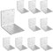 OMIDEAS 10 x Lochplattenwinkel (60 x 60 x 60 x 2) Lochwinkel 90 Grad L Klammern Bauwinkel Winkelverbinder Eckwinkel Holzverbinder Schwerlast Verbinder Winkel, Silber Verzinkt