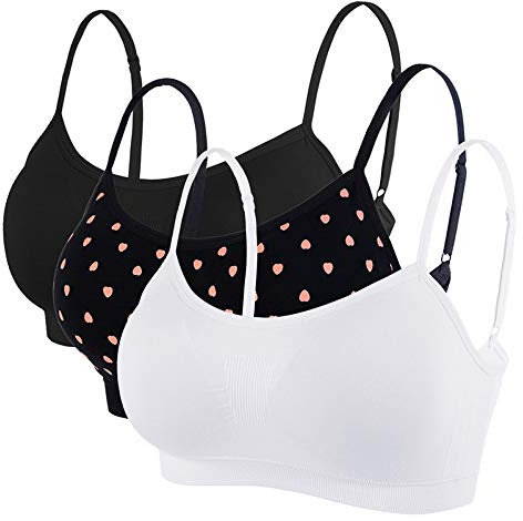 Litthing Women Sports Bra Seamless Comfort Bras Padded Ladies Tops Adjustable Strap Bralettes Vest Style Athletic Wireless Wrap Chest Crop Top for Yoga Fitness Exercise