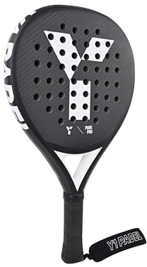 Y1 PURE PRO Padel Racket for Intermediate Players – Round Shape Low Balance, Double Tube Frame, 3K Carbon Face with Cork Layer, PrecisionTech EVA Core (13–15), Control Comfort