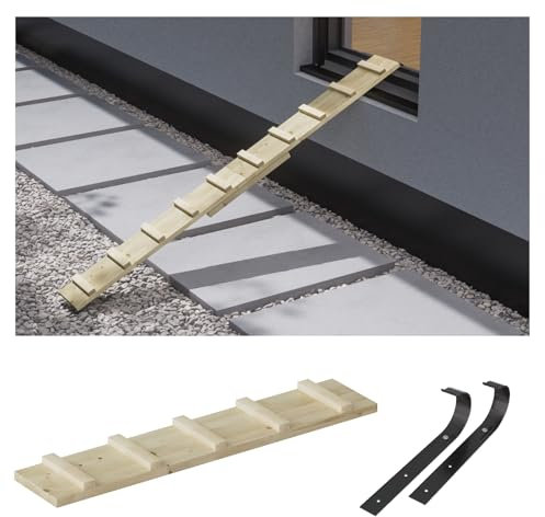 Katzenleiter Katzentreppe Katzenstufe für Balkon Treppe 1,2m mit Metallhaken